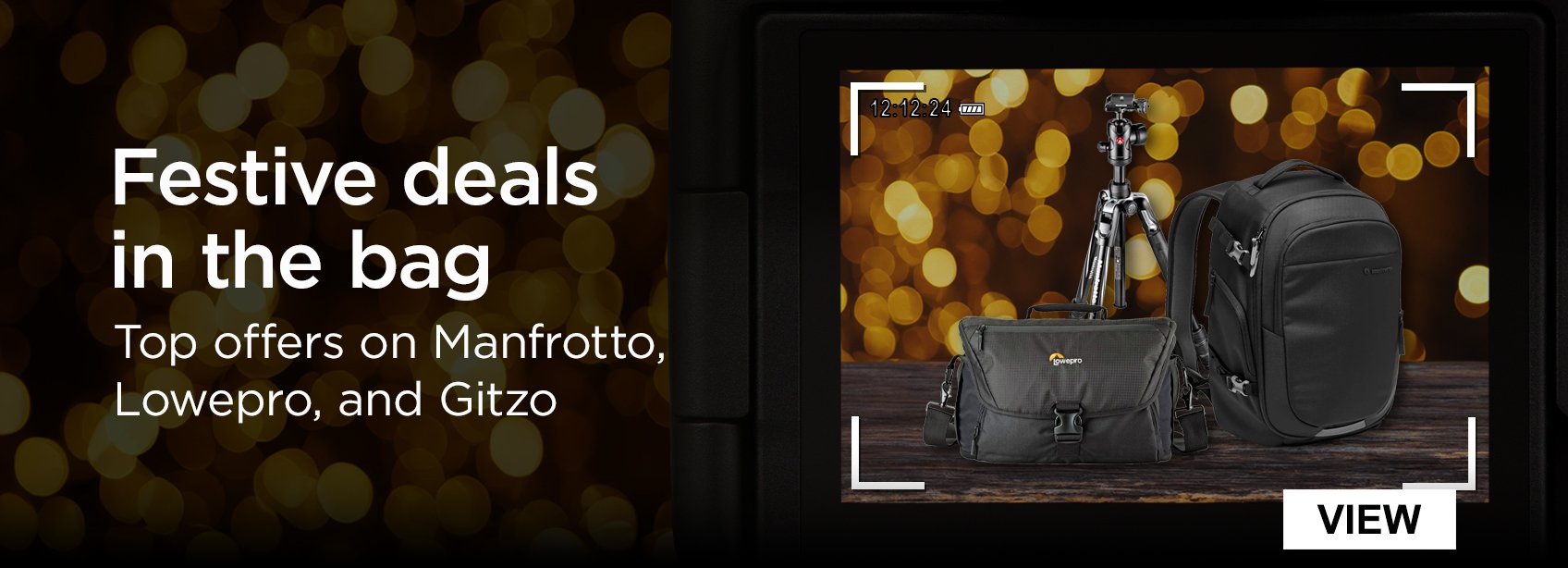 Top offers on Manfrotto, Lowepro and Gitzo