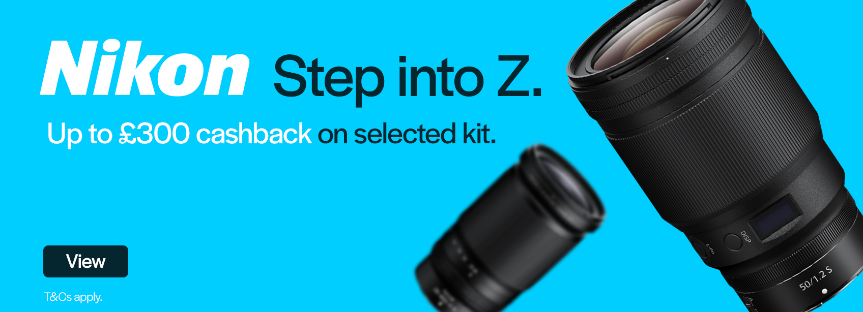 Nikon Step into Z £300 Cashback on lenses