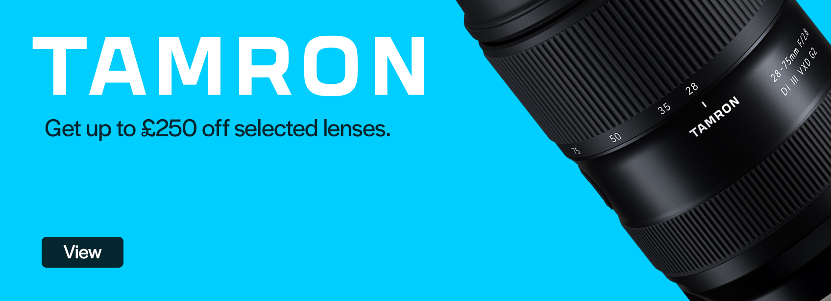 Tamron grt up to £250 off selected lenses