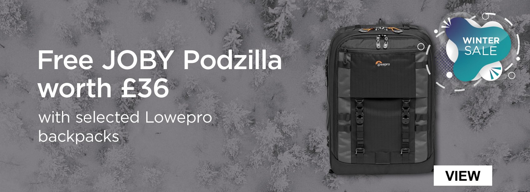 Free JOBY Podzilla worth £36 with selected Lowepro backpacks