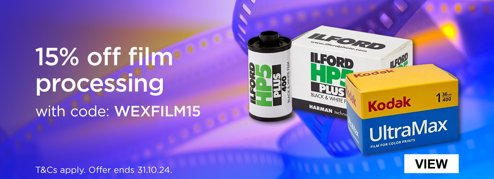 15% off Film Processing with code WEXFILM15